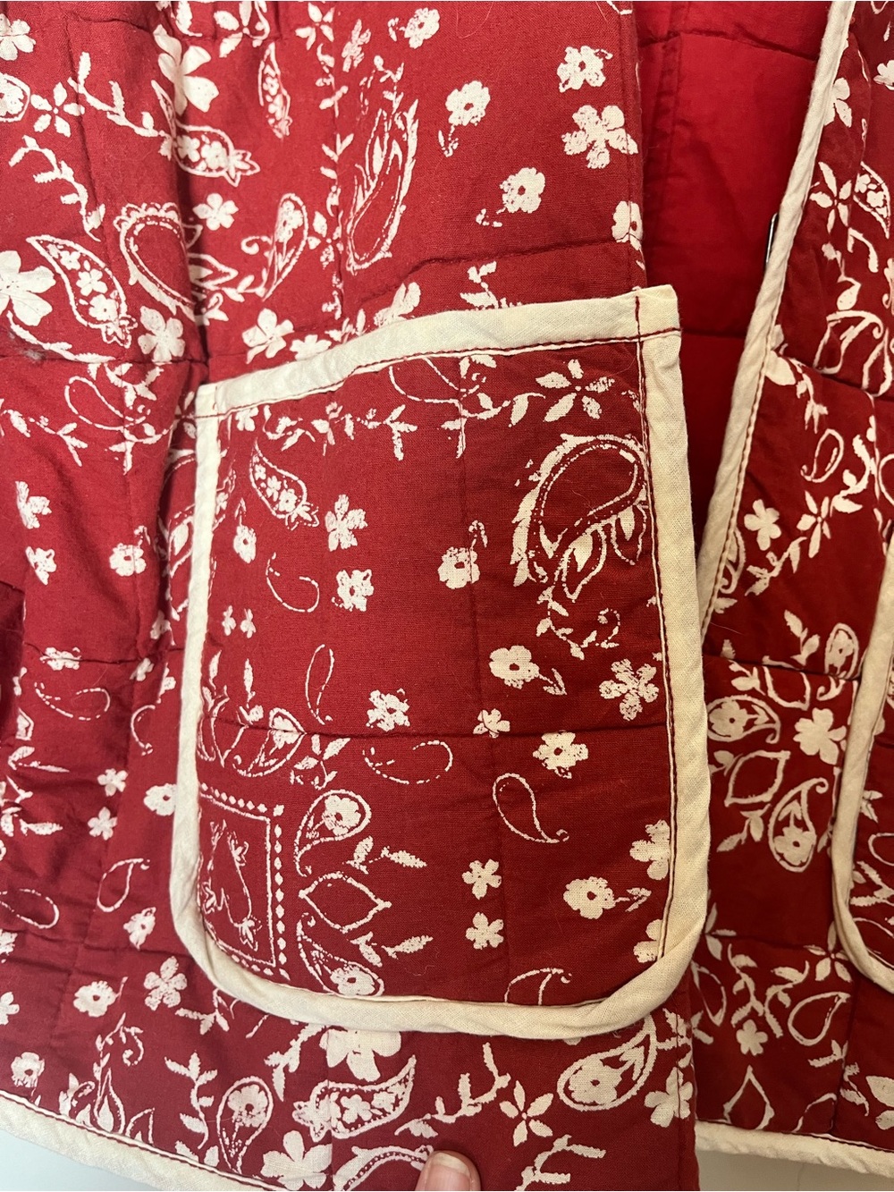 Sold Out Free People Chloe Jacket in Brick - Bandana Print Quilted Boho Western - Picture 6 of 10